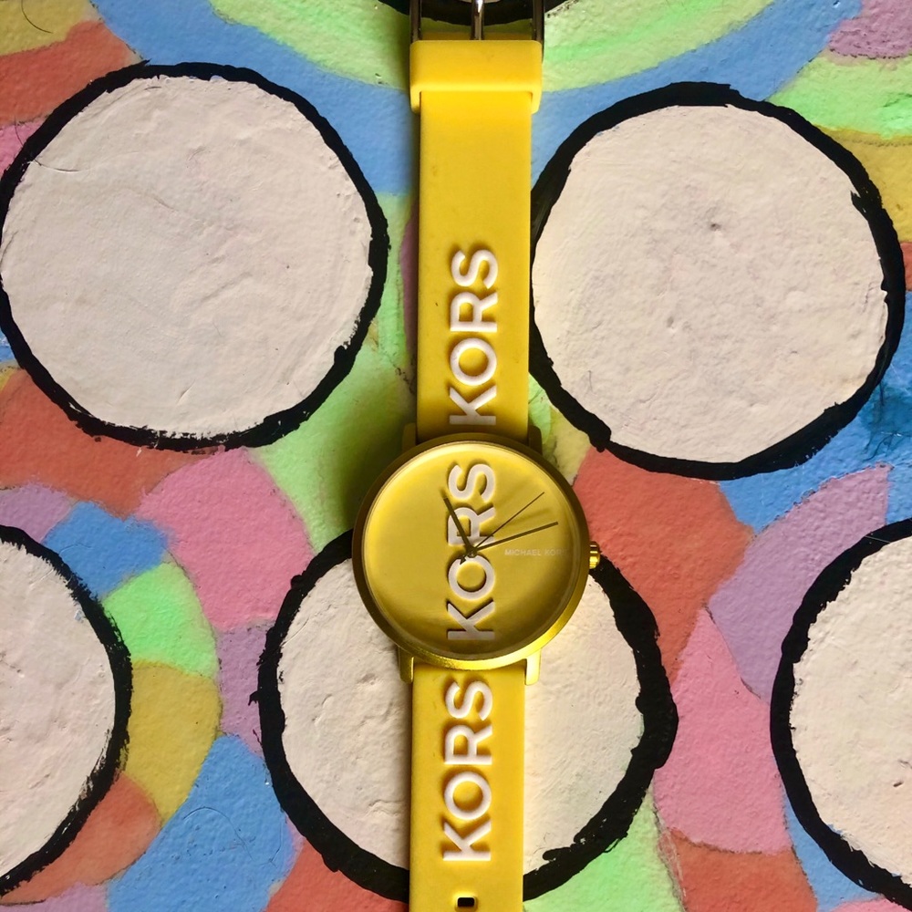 Yellow Michael Kors watch